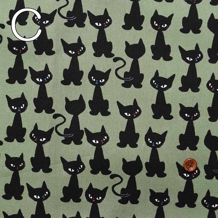 Cotton Ox Printed Fabric Sitting Cat - nomura tailor