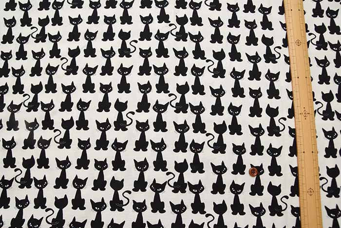 Cotton Ox Printed Fabric Sitting Cat - nomura tailor