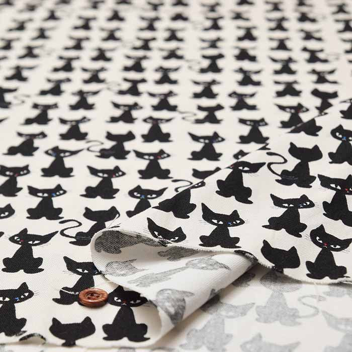 Cotton Ox Printed Fabric Sitting Cat - nomura tailor