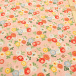 Cotton Shantung Printed Fabric - Small Chrysanthemum - nomura tailor