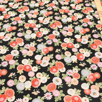 Cotton Shantung Printed Fabric - Small Chrysanthemum - nomura tailor