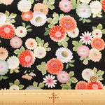 Cotton Shantung Printed Fabric - Small Chrysanthemum - nomura tailor