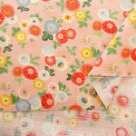 Cotton Shantung Printed Fabric - Small Chrysanthemum - nomura tailor