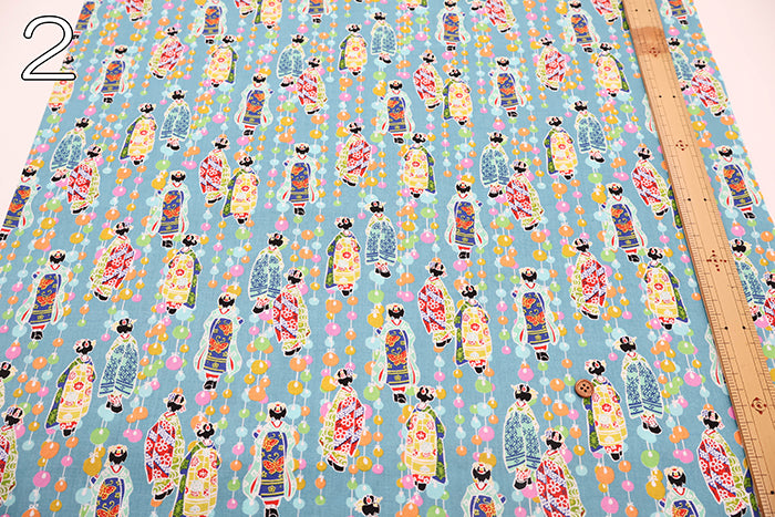 Cotton Sharting Printed Fabric - Local Folktale Maiko (Apprentice Geisha) - nomura tailor