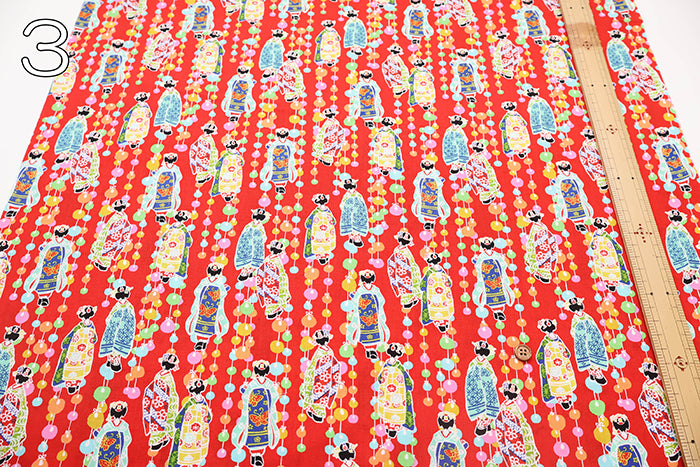 Cotton Sharting Printed Fabric - Local Folktale Maiko (Apprentice Geisha) - nomura tailor