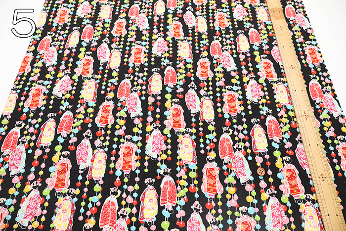 Cotton Sharting Printed Fabric - Local Folktale Maiko (Apprentice Geisha) - nomura tailor