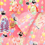 Cotton Sharting Printed Fabric - Local Folktale Maiko (Apprentice Geisha) - nomura tailor