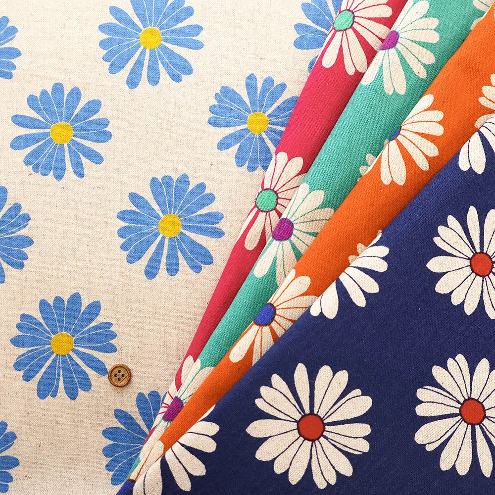 C/L Canvas Printed Fabric Daisy - nomura tailor