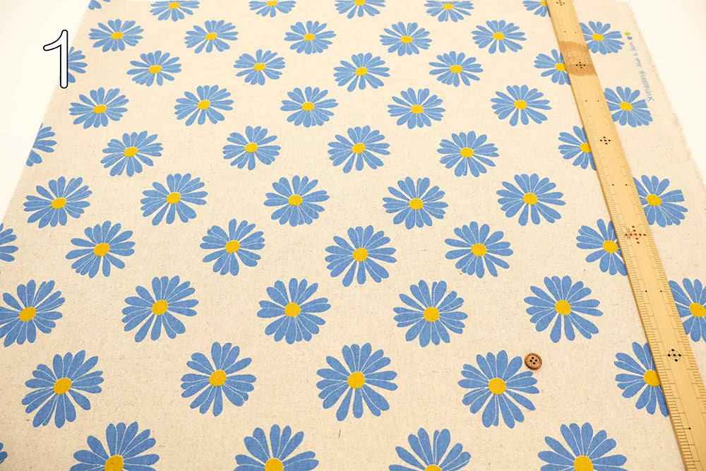 C/L Canvas Printed Fabric Daisy - nomura tailor
