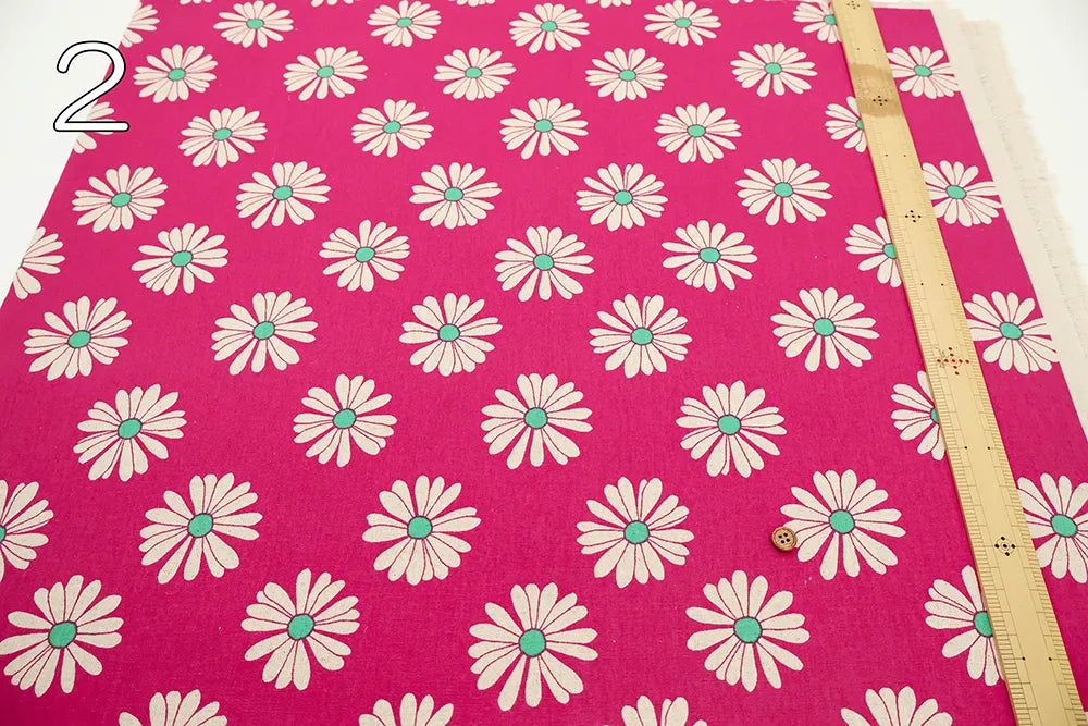 C/L Canvas Printed Fabric Daisy - nomura tailor