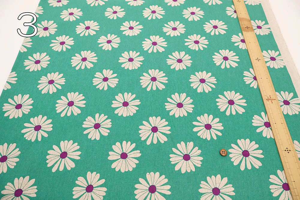 C/L Canvas Printed Fabric Daisy - nomura tailor