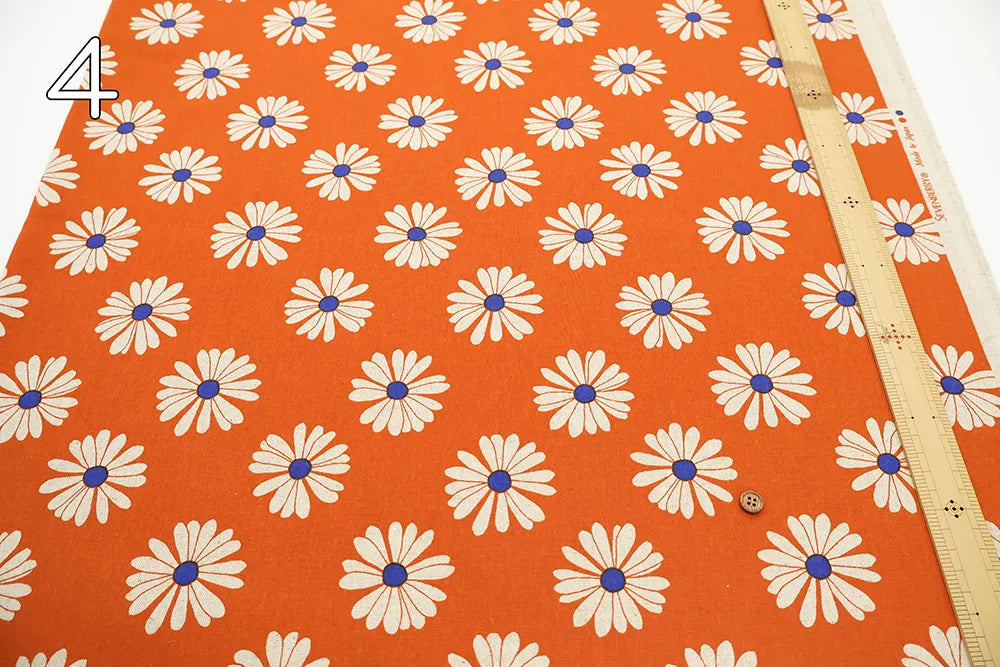 C/L Canvas Printed Fabric Daisy - nomura tailor