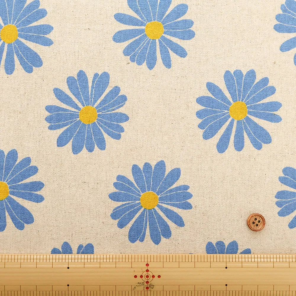 C/L Canvas Printed Fabric Daisy - nomura tailor