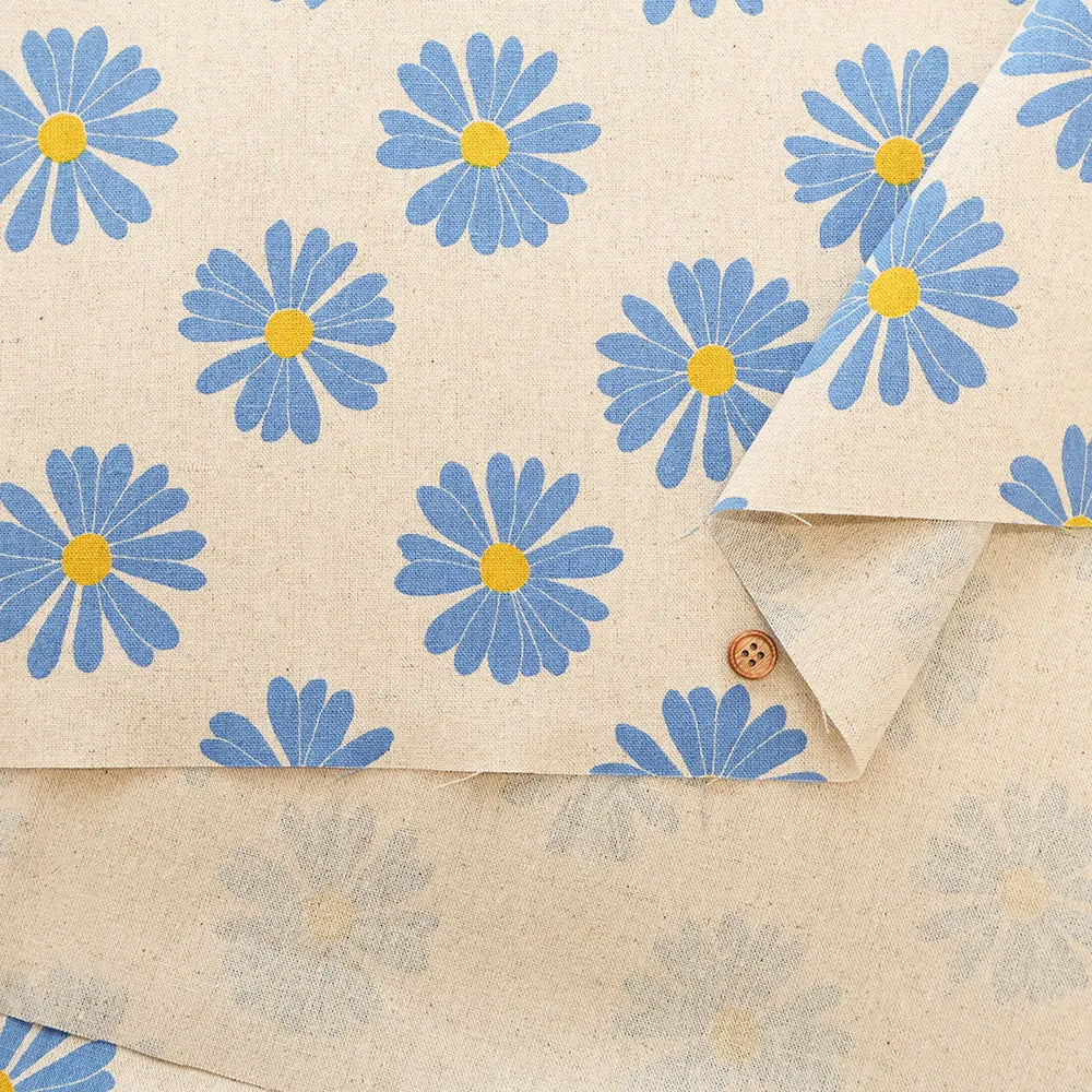 C/L Canvas Printed Fabric Daisy - nomura tailor