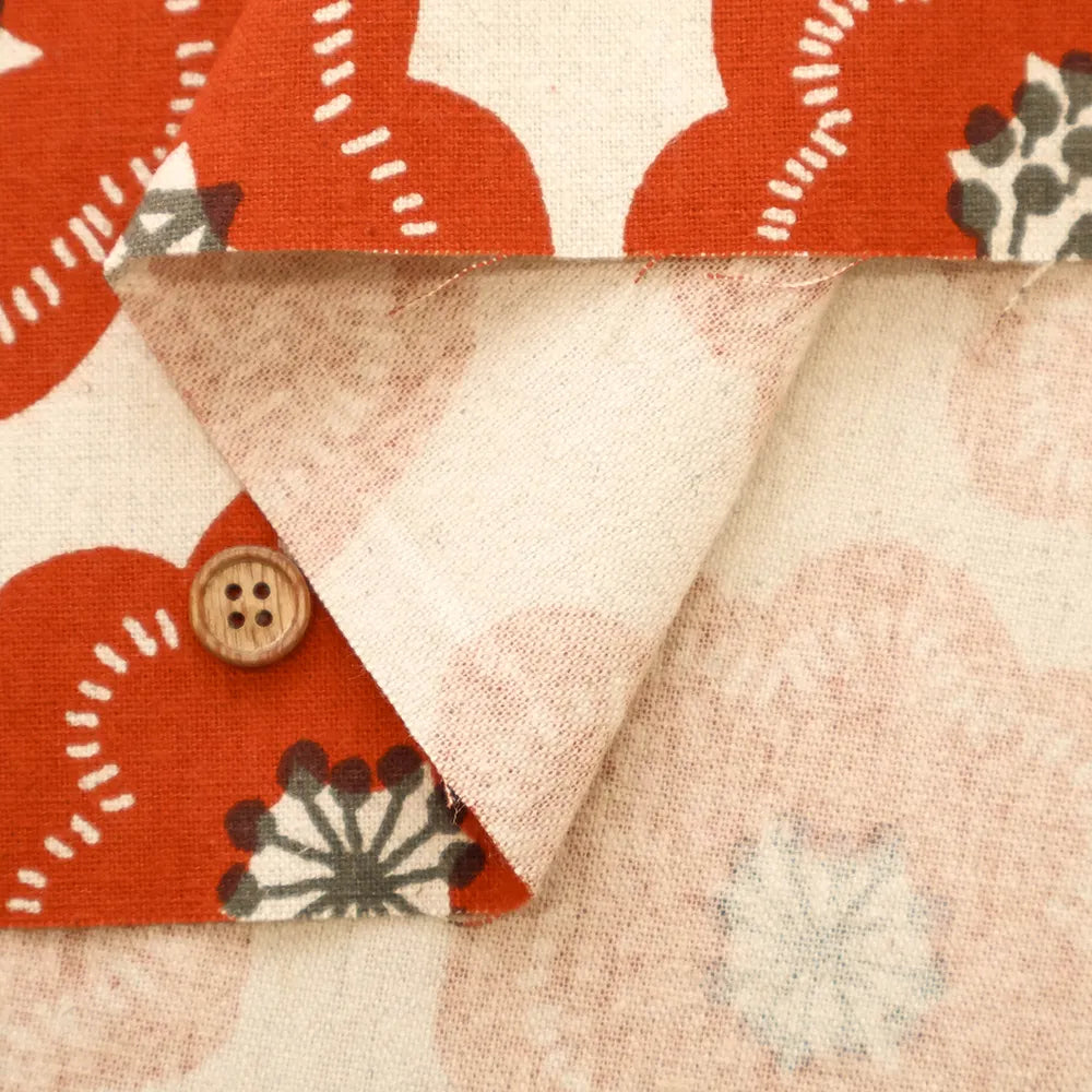 C/L Canvas Printed Fabric Flower Biscuit - nomura tailor