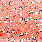 Cotton Sharting Printed Fabric - Kokeshi Dolls - nomura tailor