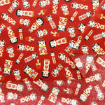 Cotton Sharting Printed Fabric - Kokeshi Dolls - nomura tailor