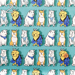 Cotton Sharting Printed Fabric 犬祭り - nomura tailor