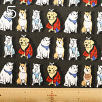 Cotton Sharting Printed Fabric 犬祭り - nomura tailor