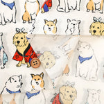 Cotton Sharting Printed Fabric 犬祭り - nomura tailor