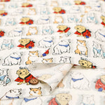 Cotton Sharting Printed Fabric 犬祭り - nomura tailor