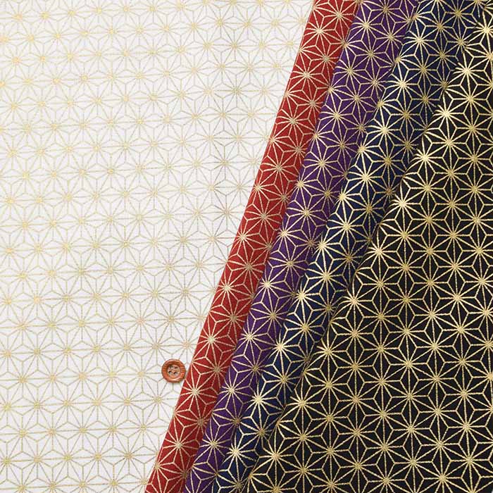 Cotton seating print fabric lame hemp leaf - nomura tailor