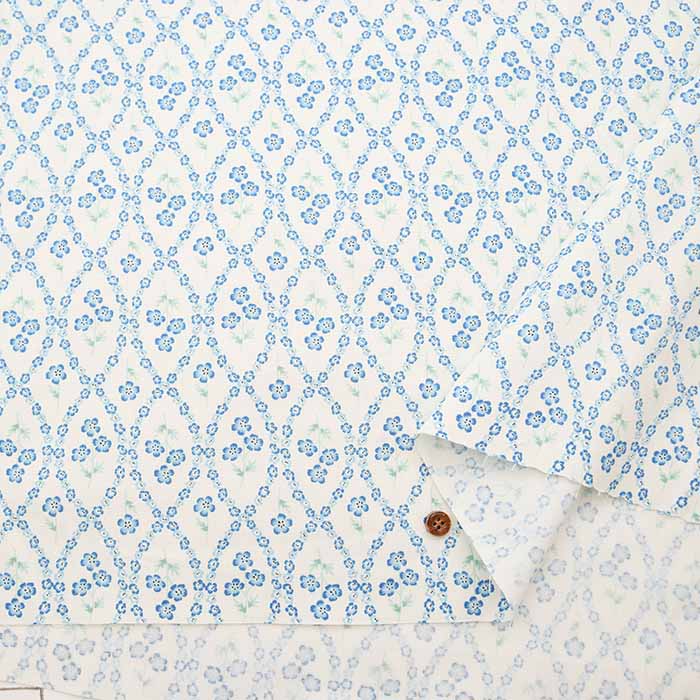 Cotton Ox Printed Fabric Nemophila - nomura tailor