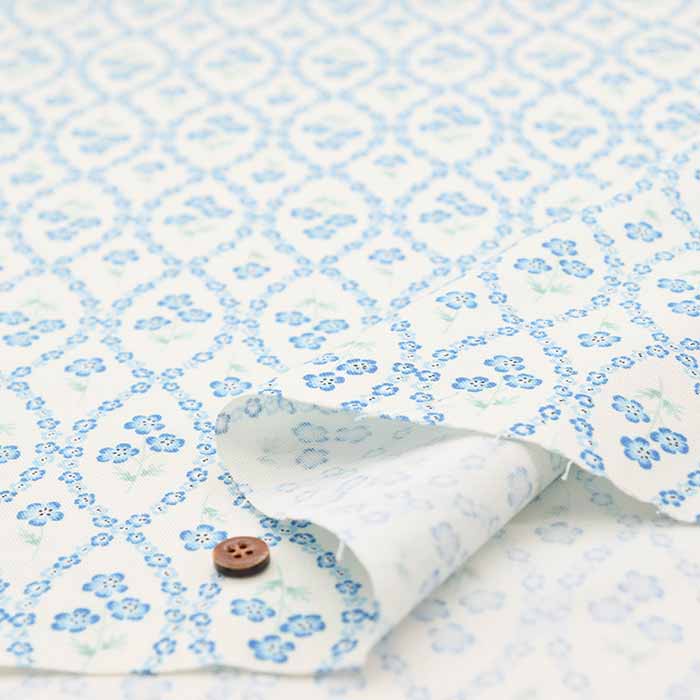 Cotton Ox Printed Fabric Nemophila - nomura tailor