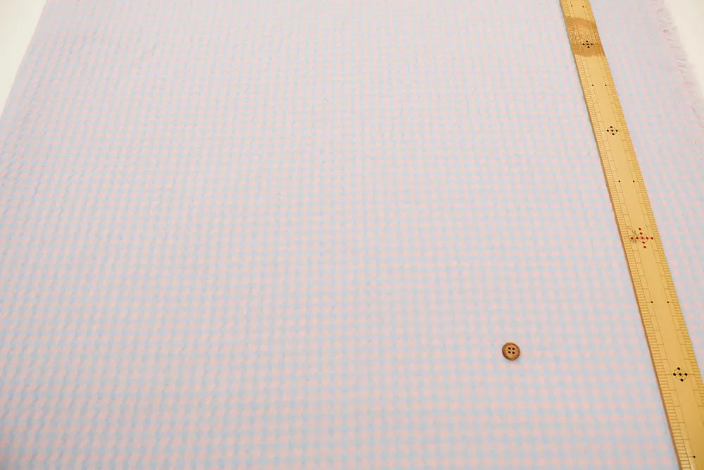 Made in China T/C Seersucker Printed Fabric - Fairy Check(small) - nomura tailor