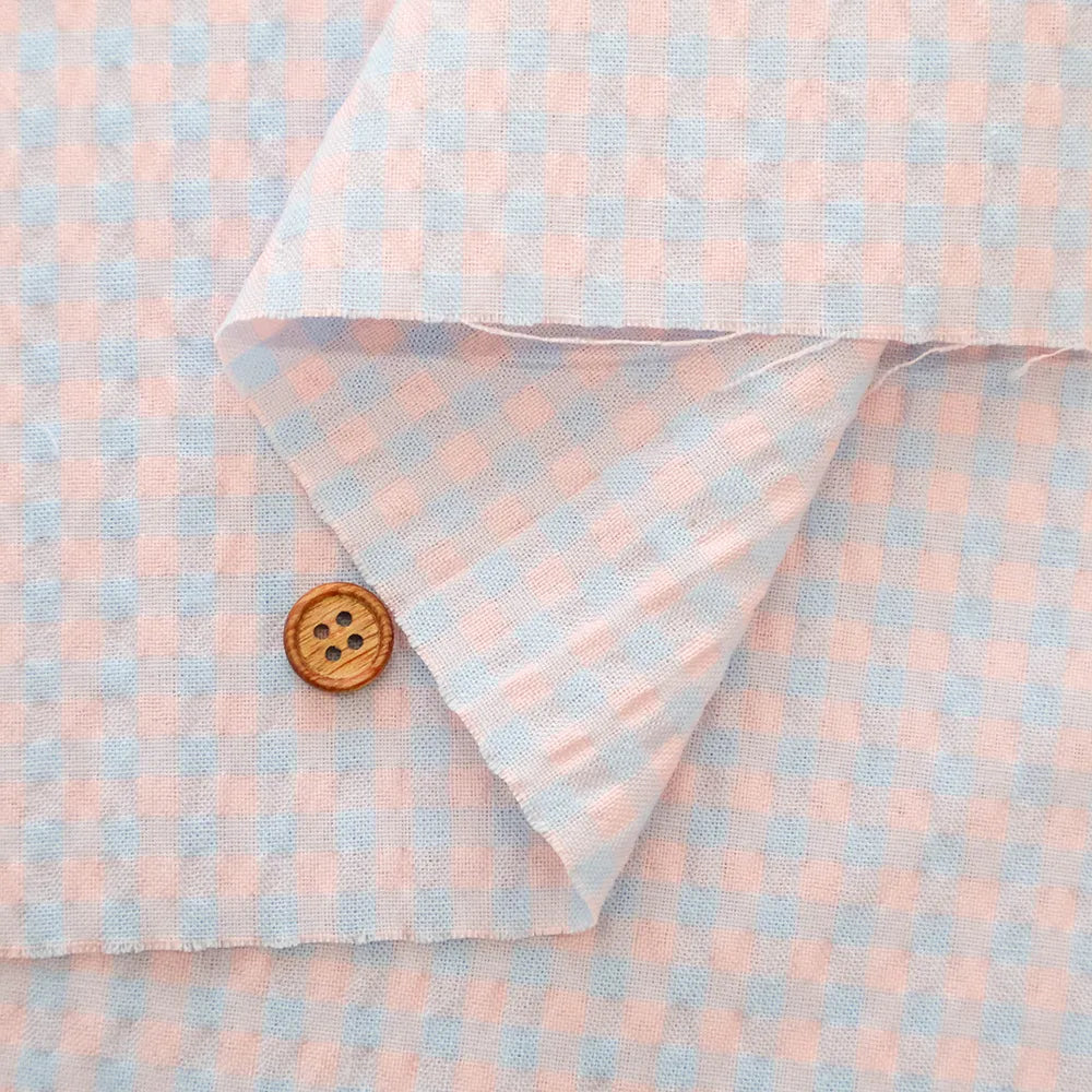 Made in China T/C Seersucker Printed Fabric - Fairy Check(small) - nomura tailor