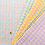 Made in China T/C Seersucker Printed Fabric - Fairy Check (Large) - nomura tailor