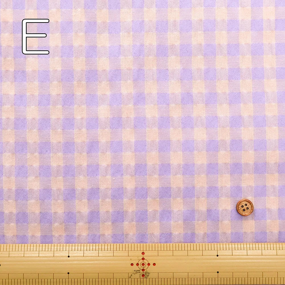 Made in China T/C Seersucker Printed Fabric - Fairy Check (Large) - nomura tailor