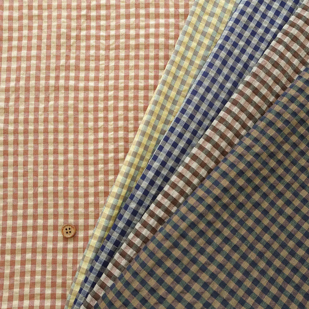 Made in China T/Cサッカー先染チェック生地（小） - nomura tailor