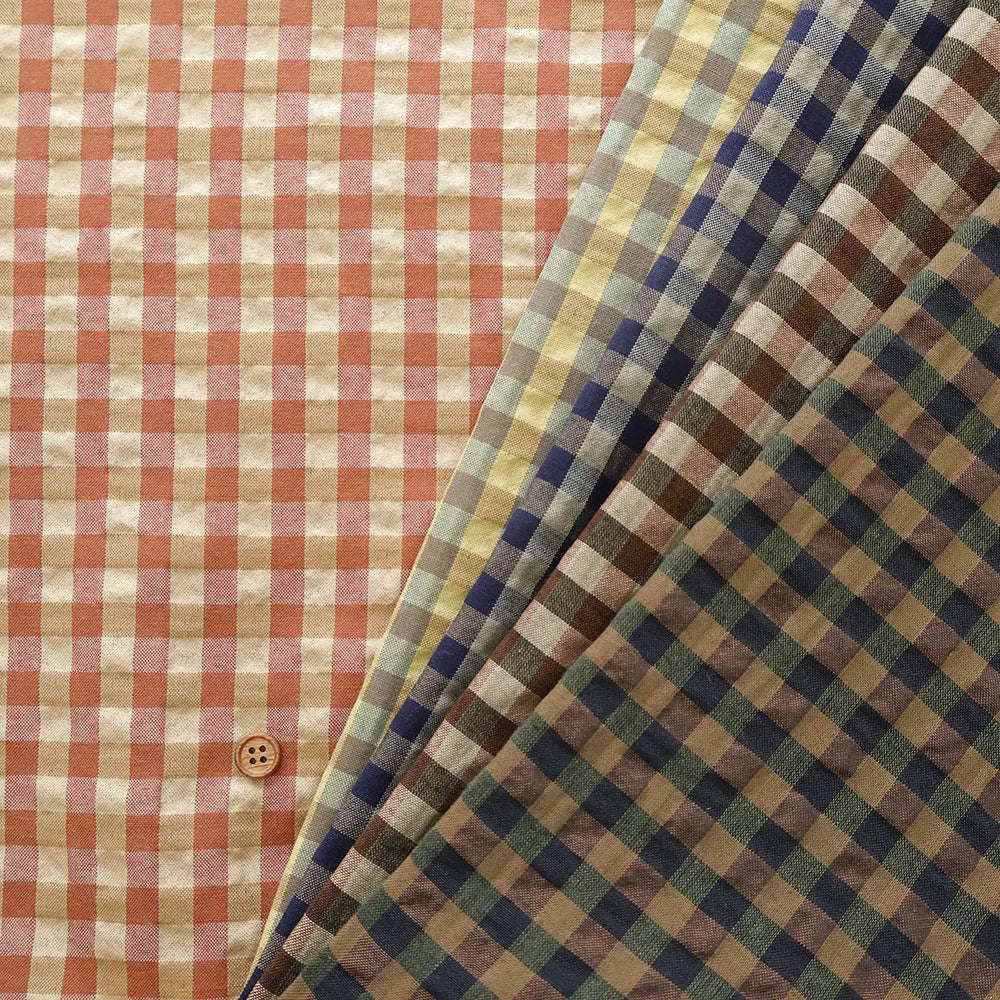 Made in China T/C Seersucker Yarn-Dyed Check Fabric - nomura tailor
