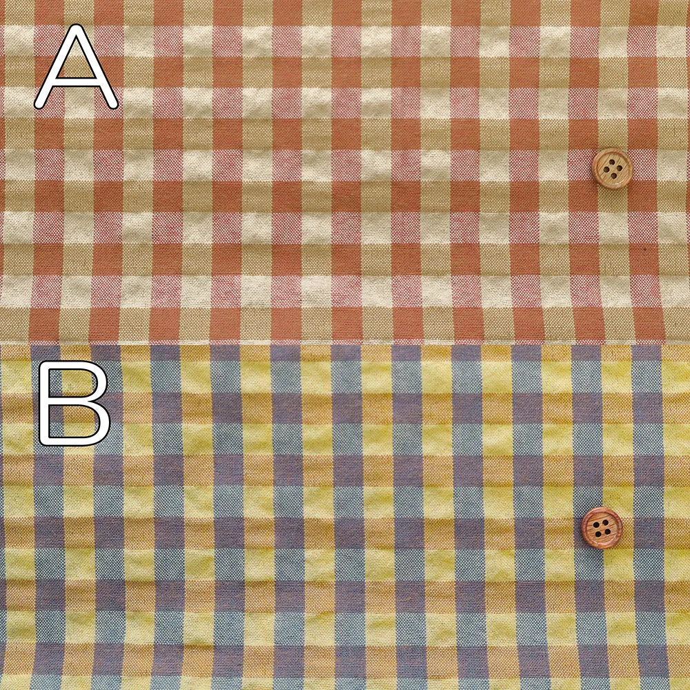 Made in China T/C Seersucker Yarn-Dyed Check Fabric - nomura tailor