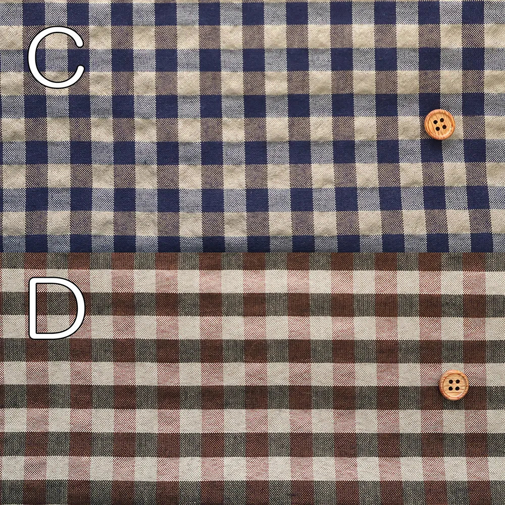 Made in China T/C Seersucker Yarn-Dyed Check Fabric - nomura tailor