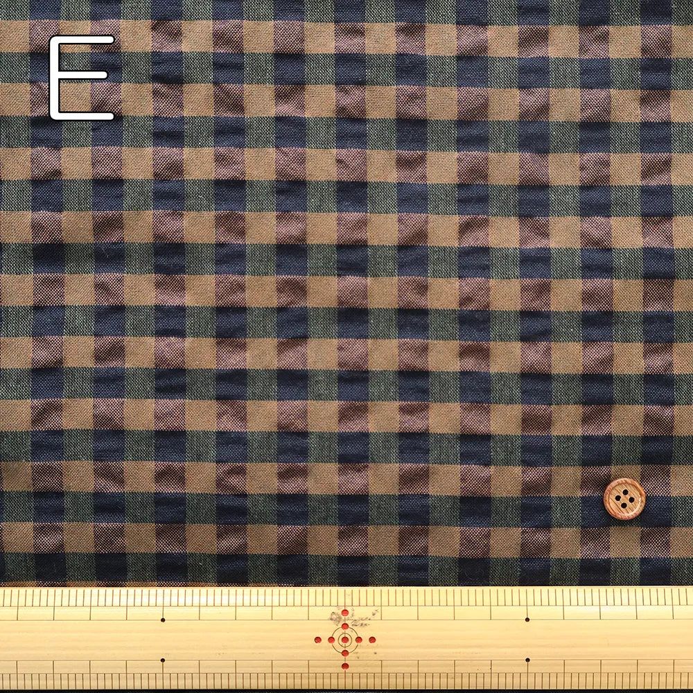 Made in China T/C Seersucker Yarn-Dyed Check Fabric - nomura tailor
