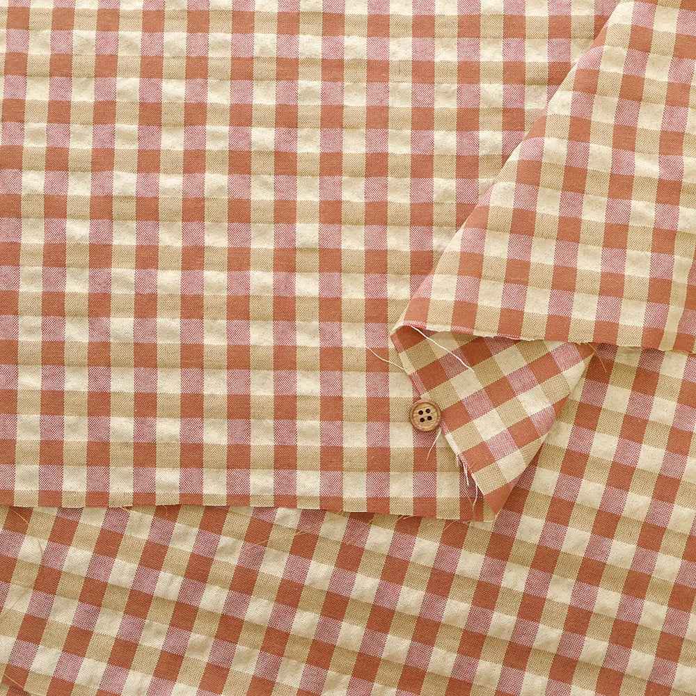 Made in China T/C Seersucker Yarn-Dyed Check Fabric - nomura tailor