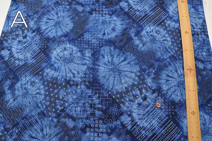 Cotton Seating Printed Fabric Tie-dye and Stitching - nomura tailor