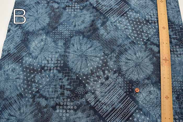 Cotton Seating Printed Fabric Tie-dye and Stitching - nomura tailor