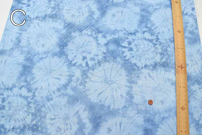 Cotton Seating Printed Fabric Tie-dye and Stitching - nomura tailor