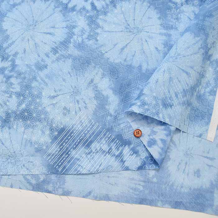 Cotton Seating Printed Fabric Tie-dye and Stitching - nomura tailor