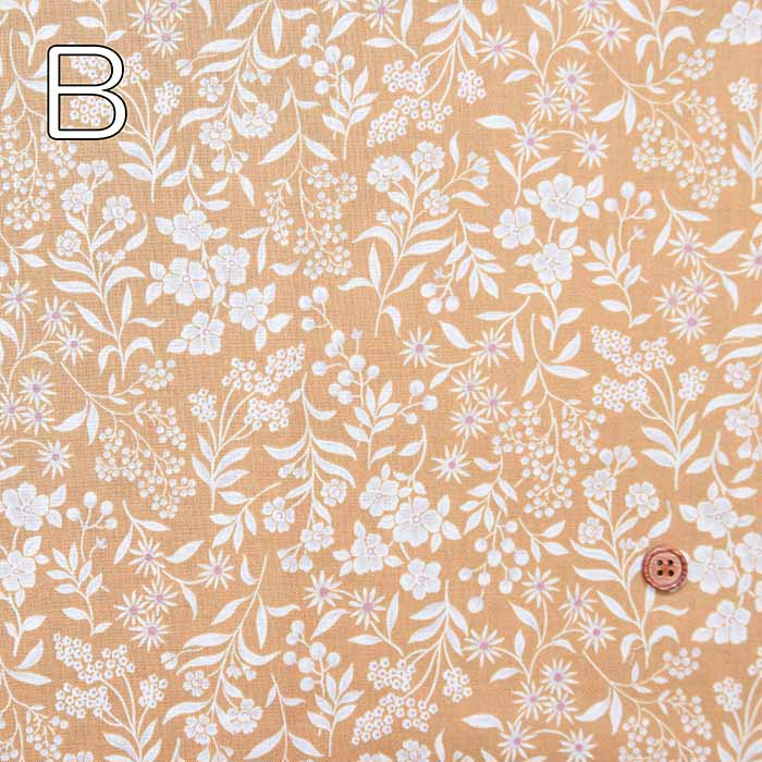 Cotton Scare print fabric Joli bouguet Botanical flower - nomura tailor