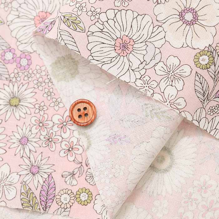 Cotton care printed fabric Joli bouguet Flower - nomura tailor