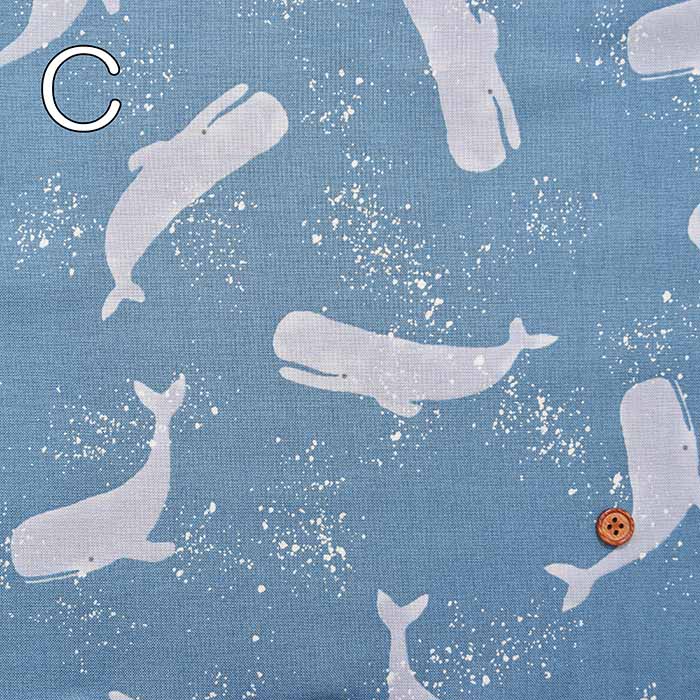 Cotton sheeting soft-finish printed fabric whale - nomura tailor