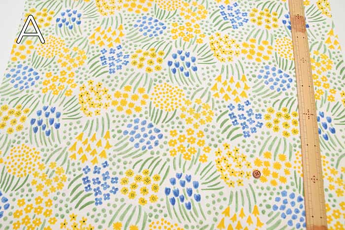 Cotton oxford printed fabric Flower - nomura tailor