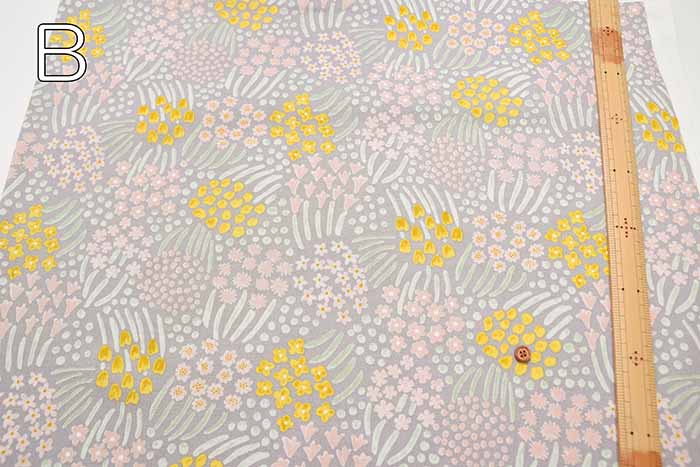 Cotton oxford printed fabric Flower - nomura tailor