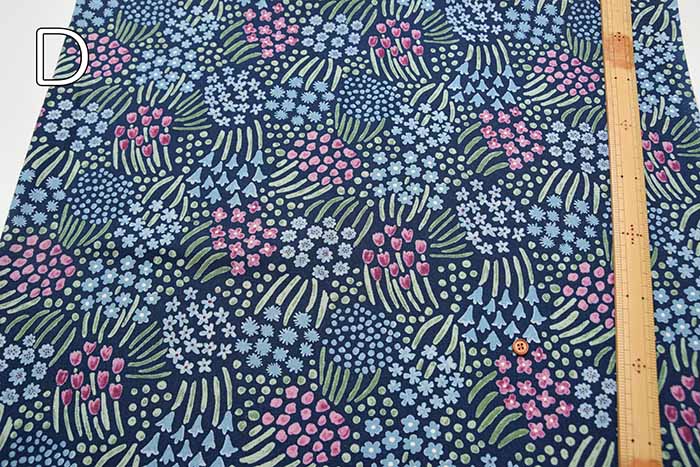 Cotton oxford printed fabric Flower - nomura tailor