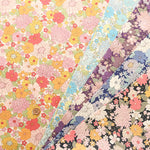 Cotton Twill Printed Fabric - Flower - nomura tailor