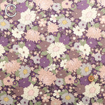 Cotton Twill Printed Fabric - Flower - nomura tailor